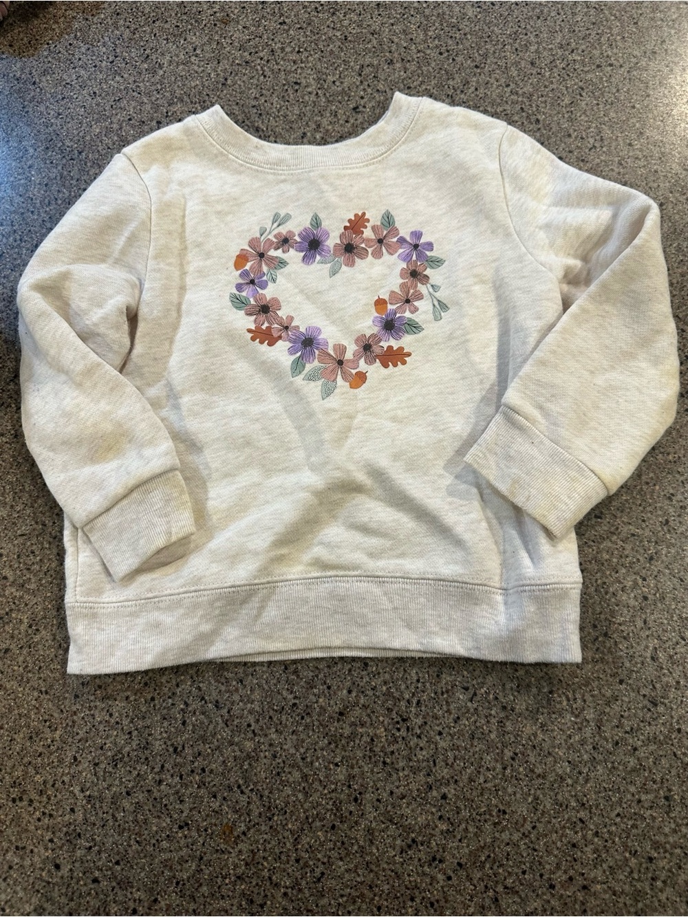 Garanimals Cream Sweatshirt with Floral Heart